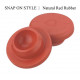 20mm Gray Snap-On Natural Red Rubber Vial Stoppers, Bag of 1000