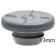 13mm Round Bottom Vial Stoppers, Bromobutyl Straight Plug, Pack of 100
