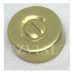 20mm Center Tear Out Unlined Aluminum Vial Seals, Gold, Bag of 1000