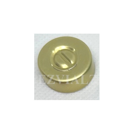 20mm Center Tear Out Unlined Aluminum Vial Seals, Gold, Bag of 1000