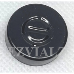 20mm Center Tear Out Unlined Aluminum Vial Seals, Black, Bag of 1000