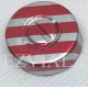 20mm Center Tear Out Unlined Aluminum Vial Seals, Red Stripe, Bag of 1,000