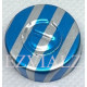20mm Center Tear Out Unlined Aluminum Vial Seals, Blue Stripe, Bag of 1000
