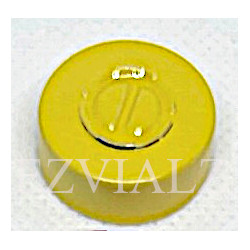 20mm Center Tear Out Unlined Aluminum Vial Seals, Yellow, Bag of 1000