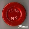 30mm Center Tear Off Unlined Vial Seals, Red, Bag of 250