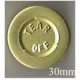 30mm Center Tear Off Unlined Vial Seals, Gold, Bag of 250