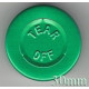 30mm Center Tear Off Unlined Vial Seals, Green, Bag of 250
