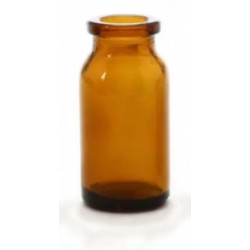 10ml Amber Serum Vials, 25x54mm molded serum bottle style, tray of 192 pieces