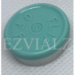 20mm Faded Turquoise Blue Flip Off® Vial Seals, West Pharma, Bag of 1,000
