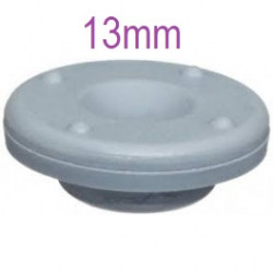 13mm Flat Wafer Stopper, Chlorobutyl Rubber, Non-Coated, bag of 1,000
