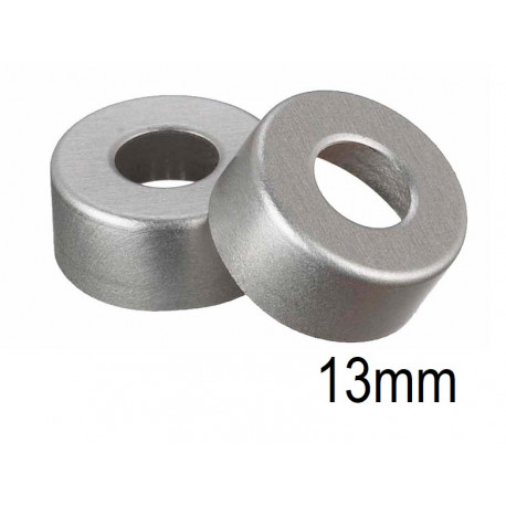 Silver 13mm Open Top Hole Aluminum Vial Seals, Bag of 1,000