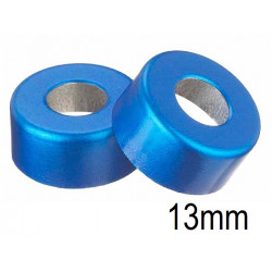 Blue 13mm Open Top Hole Aluminum Vial Seals, Bag of 1,000