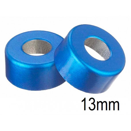 Blue 13mm Open Top Hole Aluminum Vial Seals, Bag of 1,000