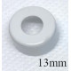 White 13mm Open Top Hole Aluminum Vial Seals, Bag of 1,000
