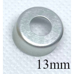 Silver 13mm Open Top Hole Aluminum Vial Seals, Bag of 1,000