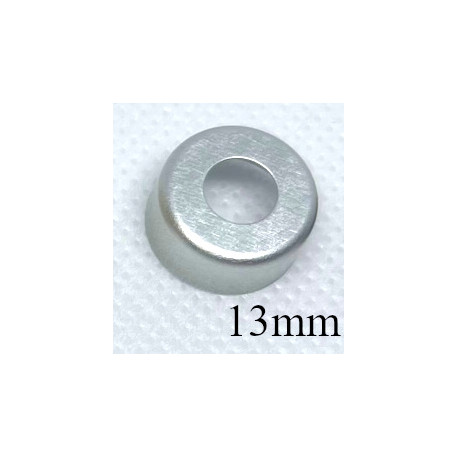 Silver 13mm Open Top Hole Aluminum Vial Seals, Bag of 1,000