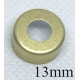 Gold 13mm Open Top Hole Aluminum Vial Seals, Bag of 1,000