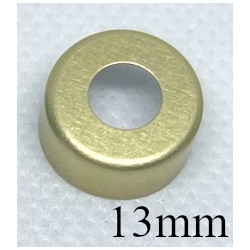 Gold 13mm Open Top Hole Aluminum Vial Seals, Bag of 1,000