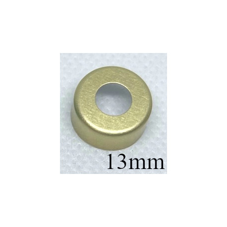 Gold 13mm Open Top Hole Aluminum Vial Seals, Bag of 1,000