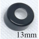Black 13mm Open Top Hole Aluminum Vial Seals, Bag of 1,000