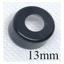 Black 13mm Open Top Hole Aluminum Vial Seals, Bag of 1,000