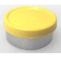 Yellow 20mm Glossy Superior Flip Cap Vial Seals, Bag of 1,000
