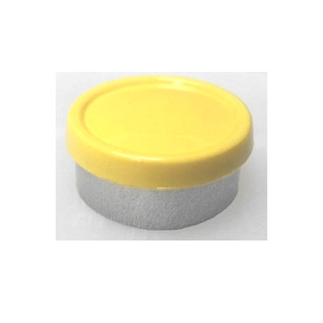 Yellow 20mm Glossy Superior Flip Cap Vial Seals, Bag of 1,000