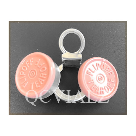 West 20mm Flip Off-Tear Off® Vial Seals, Pink, Bag 1000