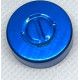 20mm Center Tear Out Unlined Aluminum Vial Seals, Sapphire Blue, Bag of 1000
