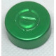 20mm Center Tear Out Unlined Aluminum Vial Seals, Green, Bag of 1000