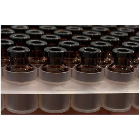 Nested Tray ISO 2R Amber Open Sterile Vials, 100pc