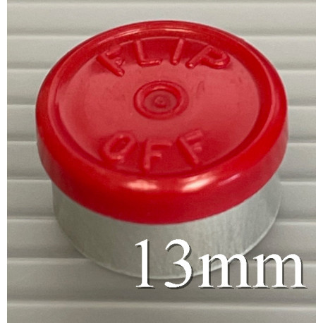 13mm Red Flip Off® Vial Seals, West Pharma, Bag of 1,000