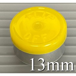 13mm Yellow Flip Off® Vial Seals, West Pharma, Bag of 1,000