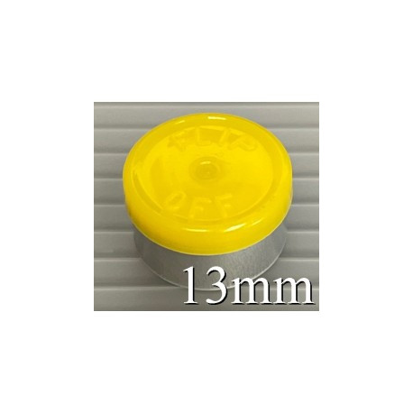13mm Yellow Flip Off® Vial Seals, West Pharma, Bag of 1,000