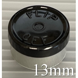 13mm Black Flip Off® Vial Seals, West Pharma, Bag of 1,000