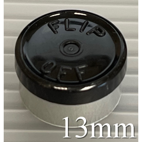 13mm Black Flip Off® Vial Seals, West Pharma, Bag of 1,000