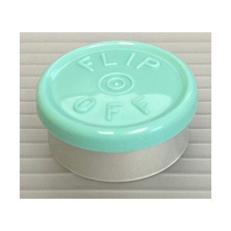 20mm Faded Turquoise Blue Flip Off® Vial Seals, West Pharma, Bag of 1,000