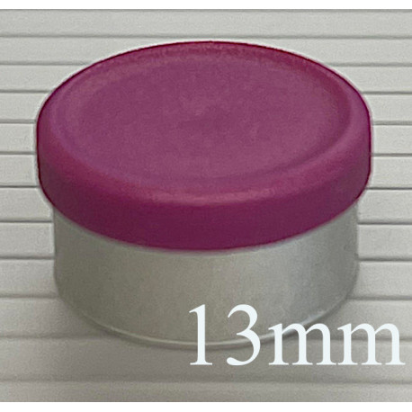 13mm Burgundy Violet Matte Flip Cap Vial Seals, West Pharma, Bag of 1,000