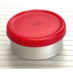 20mm Red Matte Flip Cap Vial Seals, West Pharma, Bag of 1,000