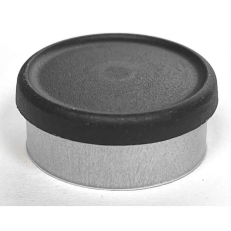 20mm Black Matte Flip Cap Vial Seals, West Pharma, Bag of 1,000