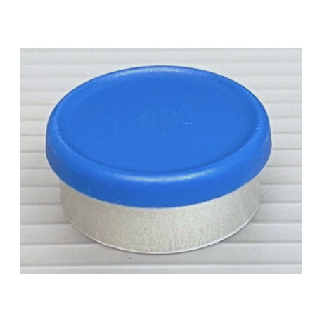 20mm Royal Blue Matte Flip Cap Vial Seals, West Pharma, Bag of 1,000