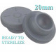 Ready to Sterilize 20mm Vial Stoppers, Round Bottom, Bag of 2,500