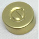 20mm Center Tear Out Unlined Aluminum Vial Seals, Gold, Bag of 1000