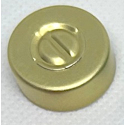 20mm Center Tear Out Unlined Aluminum Vial Seals, Gold, Bag of 1000