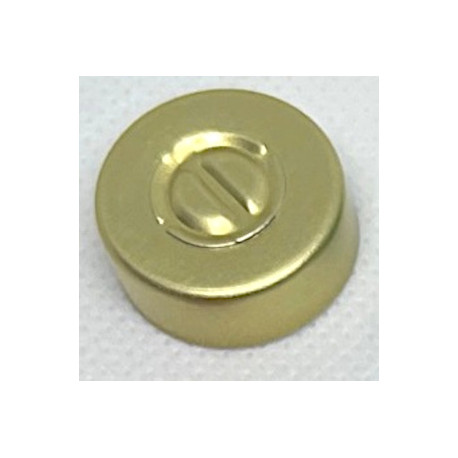 20mm Center Tear Out Unlined Aluminum Vial Seals, Gold, Bag of 1000