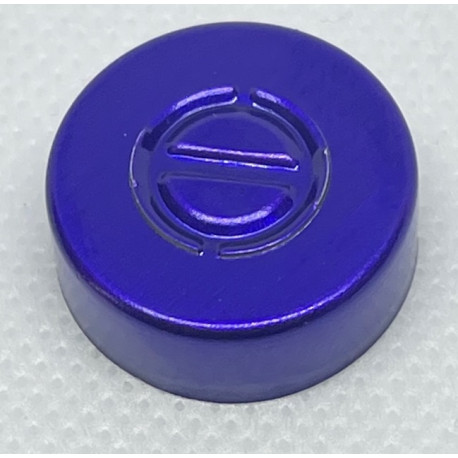 20mm Center Tear Out Unlined Aluminum Vial Seals, Purple, Bag of 1000
