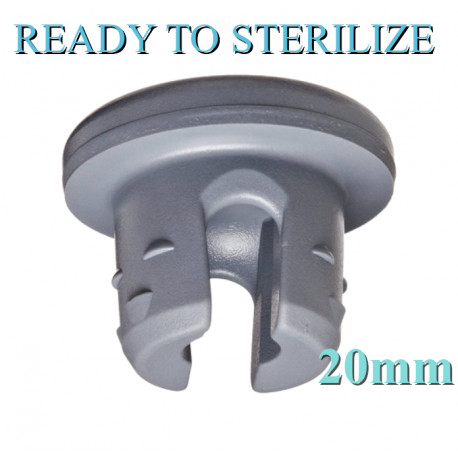 Ready to Sterilize 20mm Vial Stoppers, Lyophilization 2-Leg, Bag of 2,500