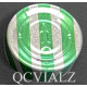 20mm Center Tear Out Unlined Aluminum Vial Seals, Green Stripe, Bag of 1000