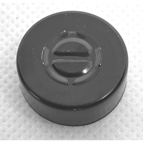 20mm Center Tear Out Unlined Aluminum Vial Seals, Black, Bag of 1000