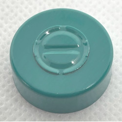 20mm Center Tear Out Unlined Aluminum Vial Seals, Turquoise Blue Green